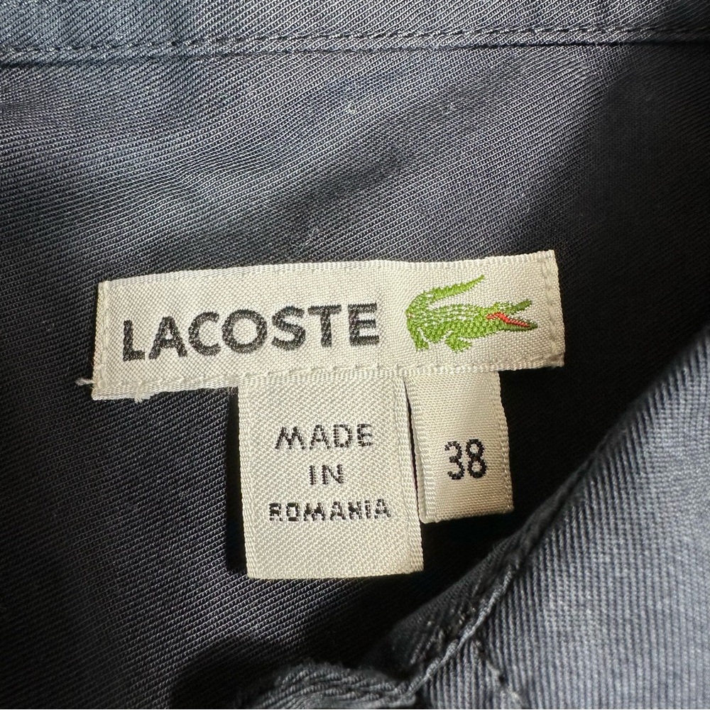 Lacoste Women's Long Sleeve Button Through Belted Pique Dress - Picture 5 of 9